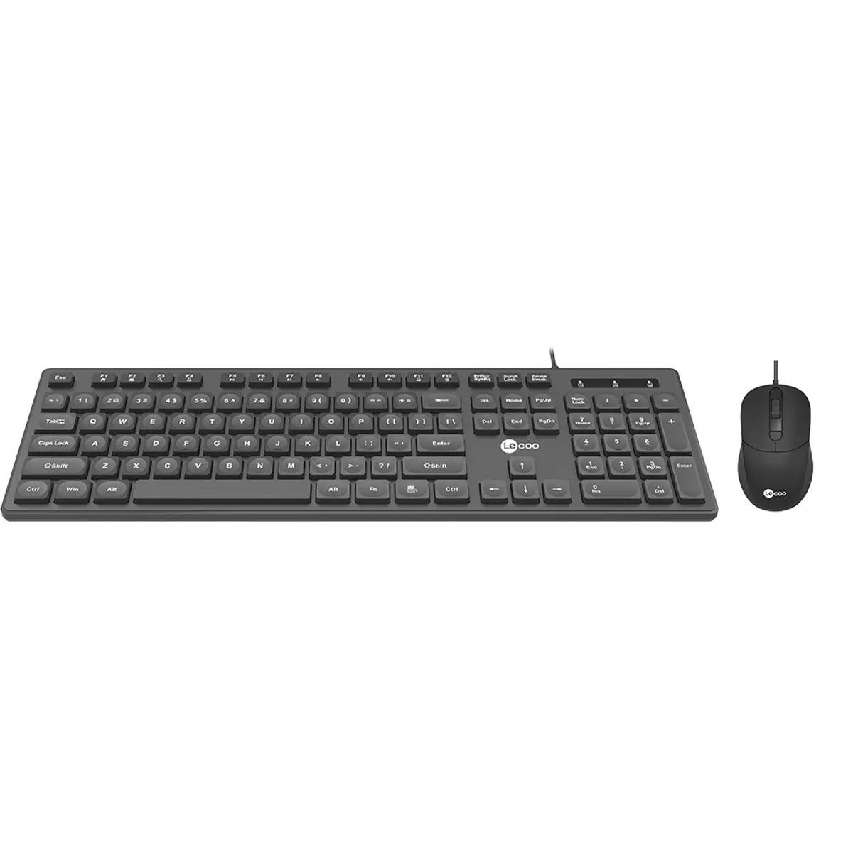LECCO - Pack Lecoo - Teclado y Mouse Alámbricos CM102 - Negro