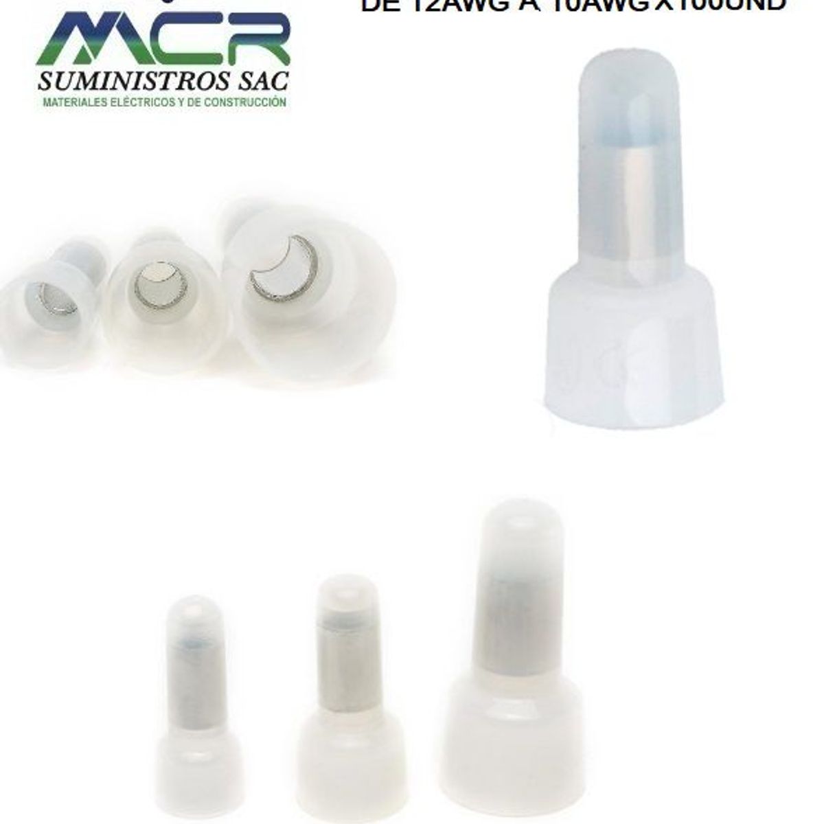 GENERICO - TERMINAL CIEGO PARA CABLE DE 12AWG A 10AWG X100UND