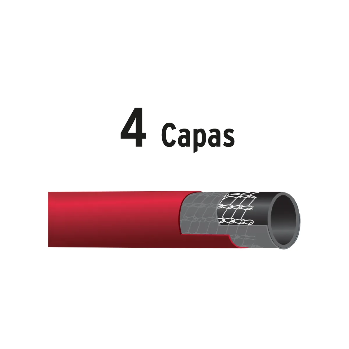 Truper - Manguera 5/8" super reforzada 4 capas 25 m conexiones metal COD 16039 Truper