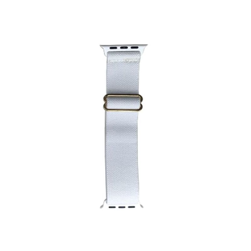 GENERICO - Correa Nylon Elastica Para Apple Watch 42mm - Blanco