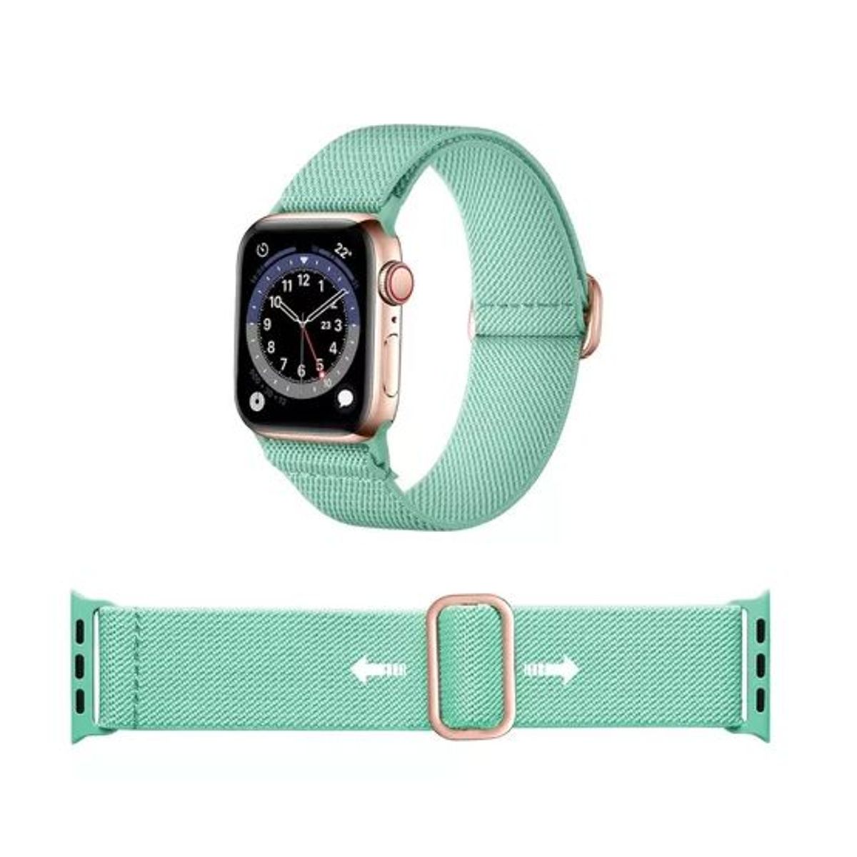 GENERICO - Correa Nylon Elastica Para Apple Watch 45mm - Menta