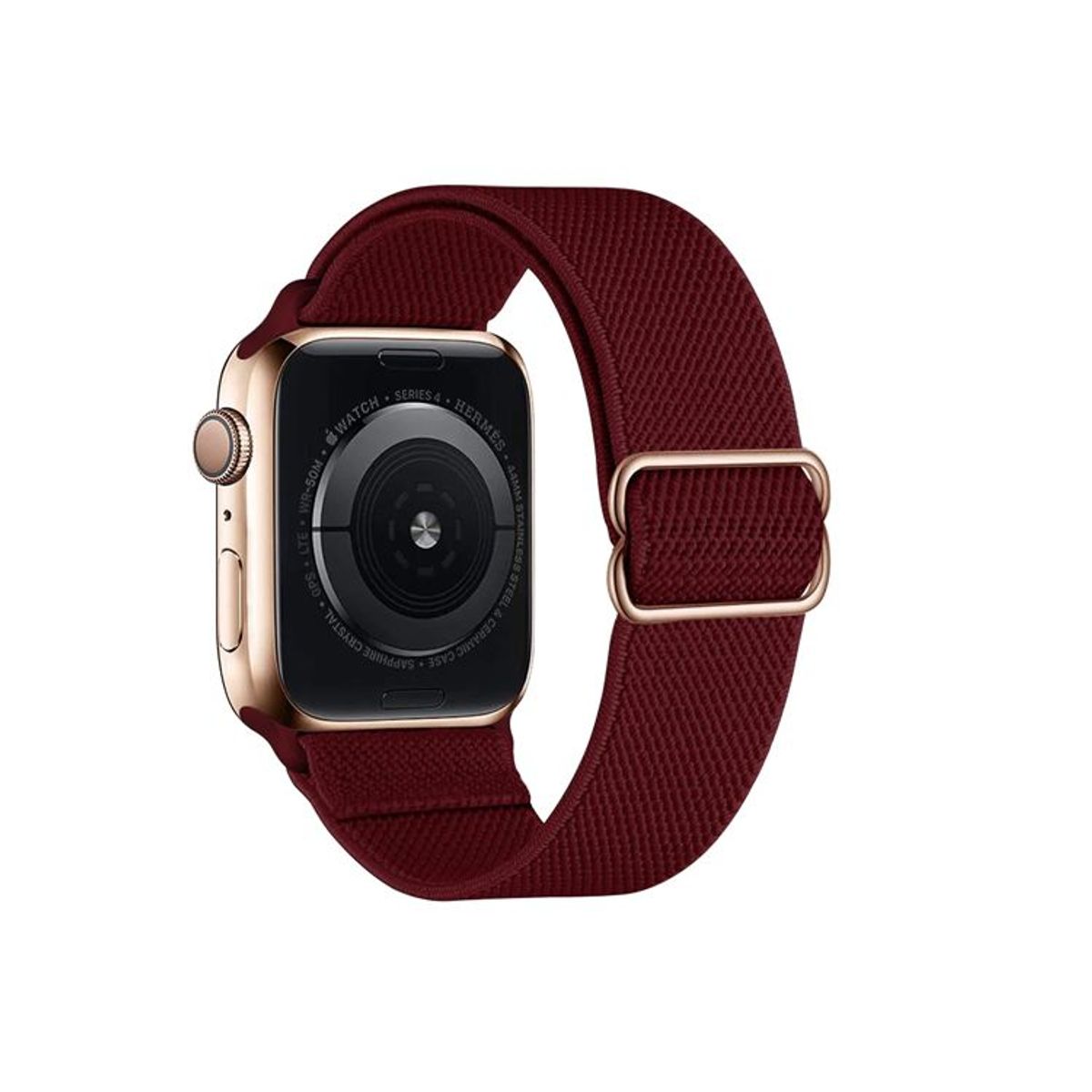GENERICO - Correa Nylon Elastica Para Apple Watch 45mm - Guinda