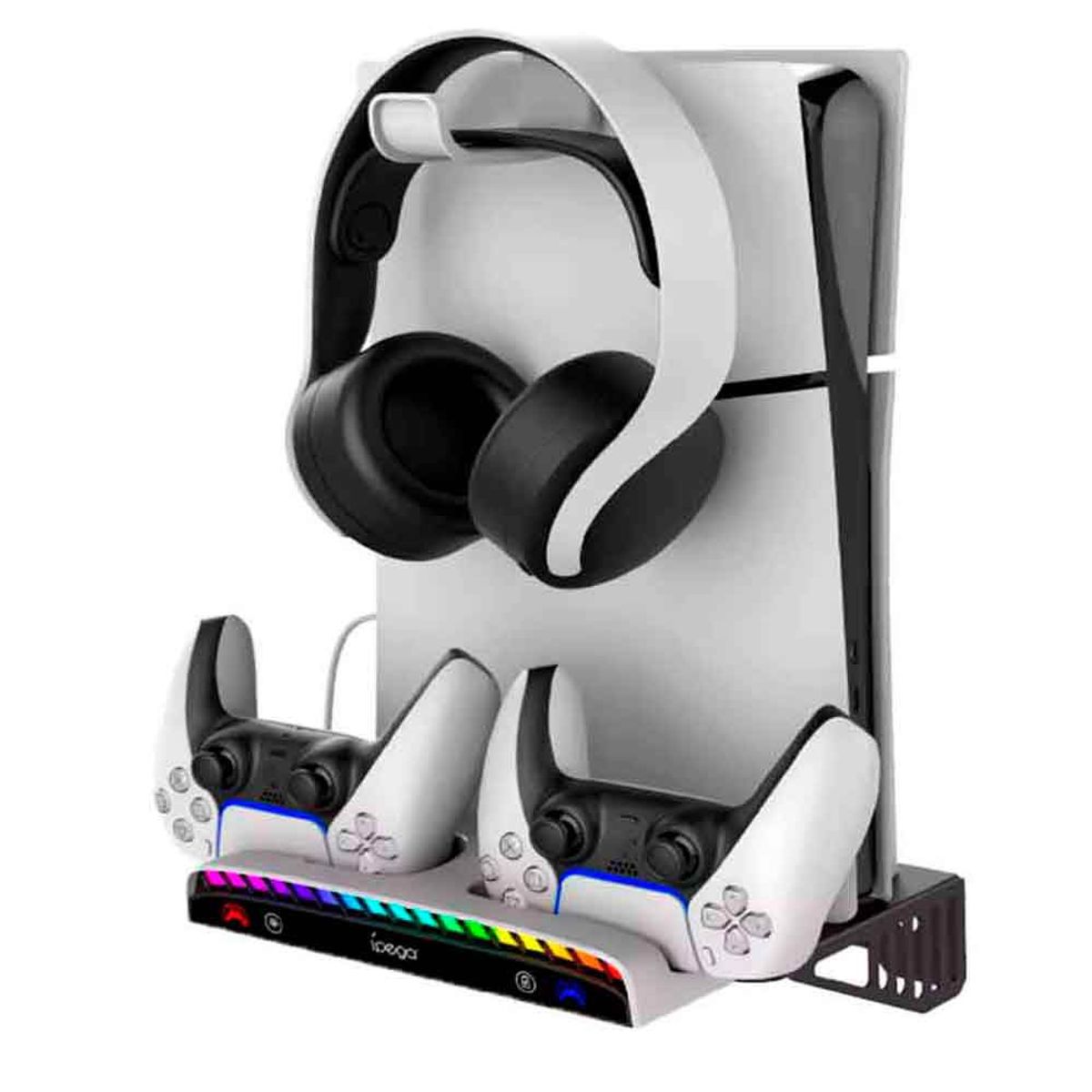 VARIOS - Soporte de PS5 Slim Pro y Clásico para Pared Cargador Sujeta 3xUSB ipg