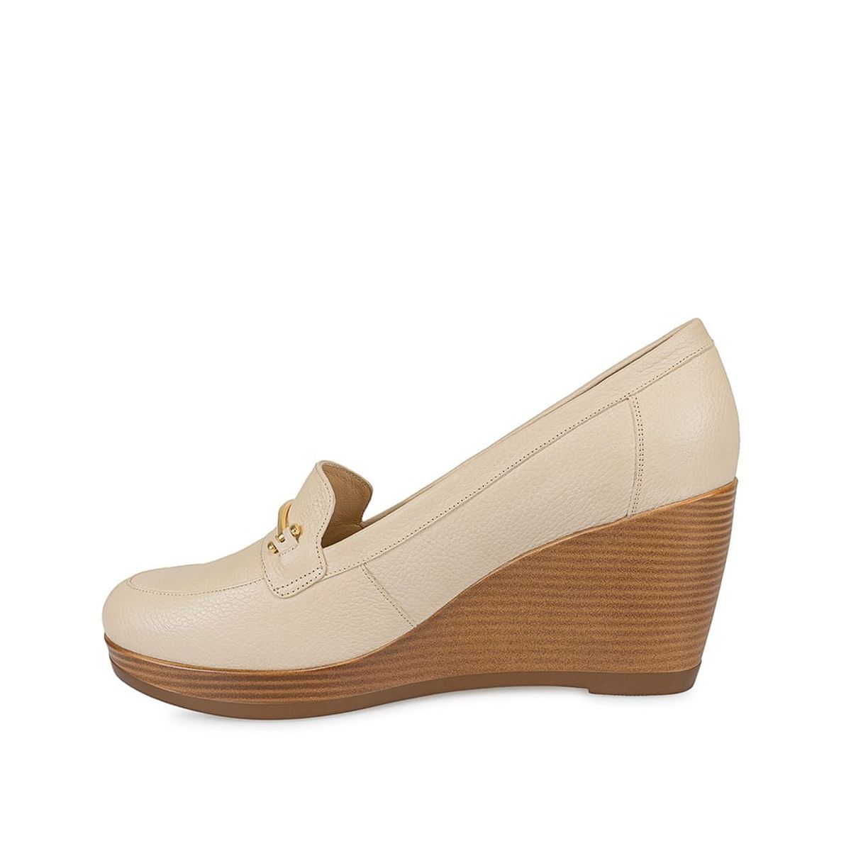 VIALE - Zapato Mocasín Casual LINDA-2420 Vainilla Viale Cuero