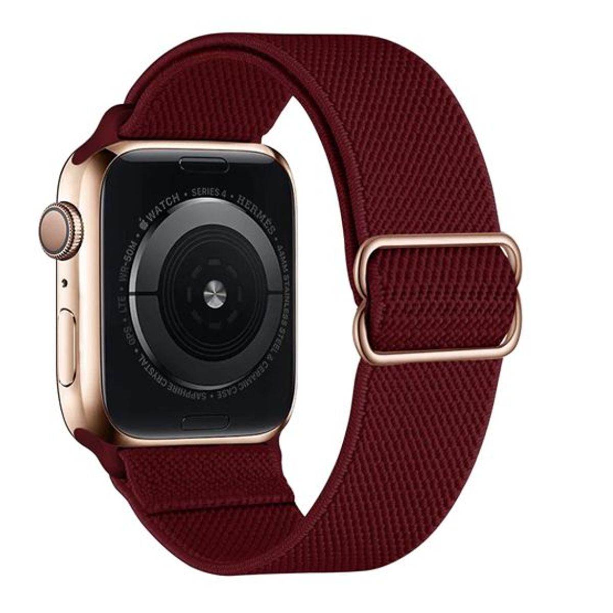 GENERICO - Correa Nylon Elastica para Apple Watch 38mm - Guinda