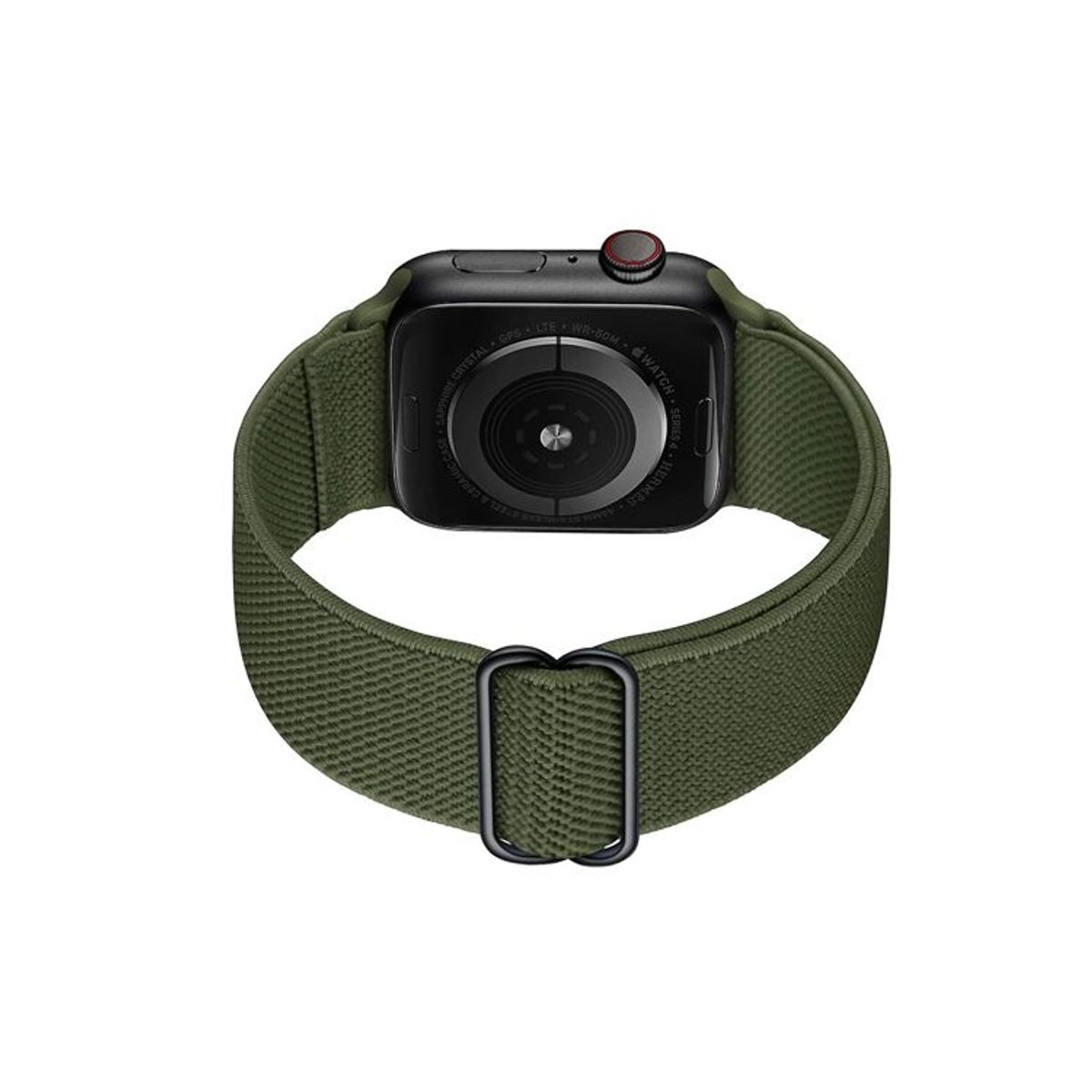 GENERICO - Correa Nylon Elastica para Apple Watch 40mm - Verde Miltar
