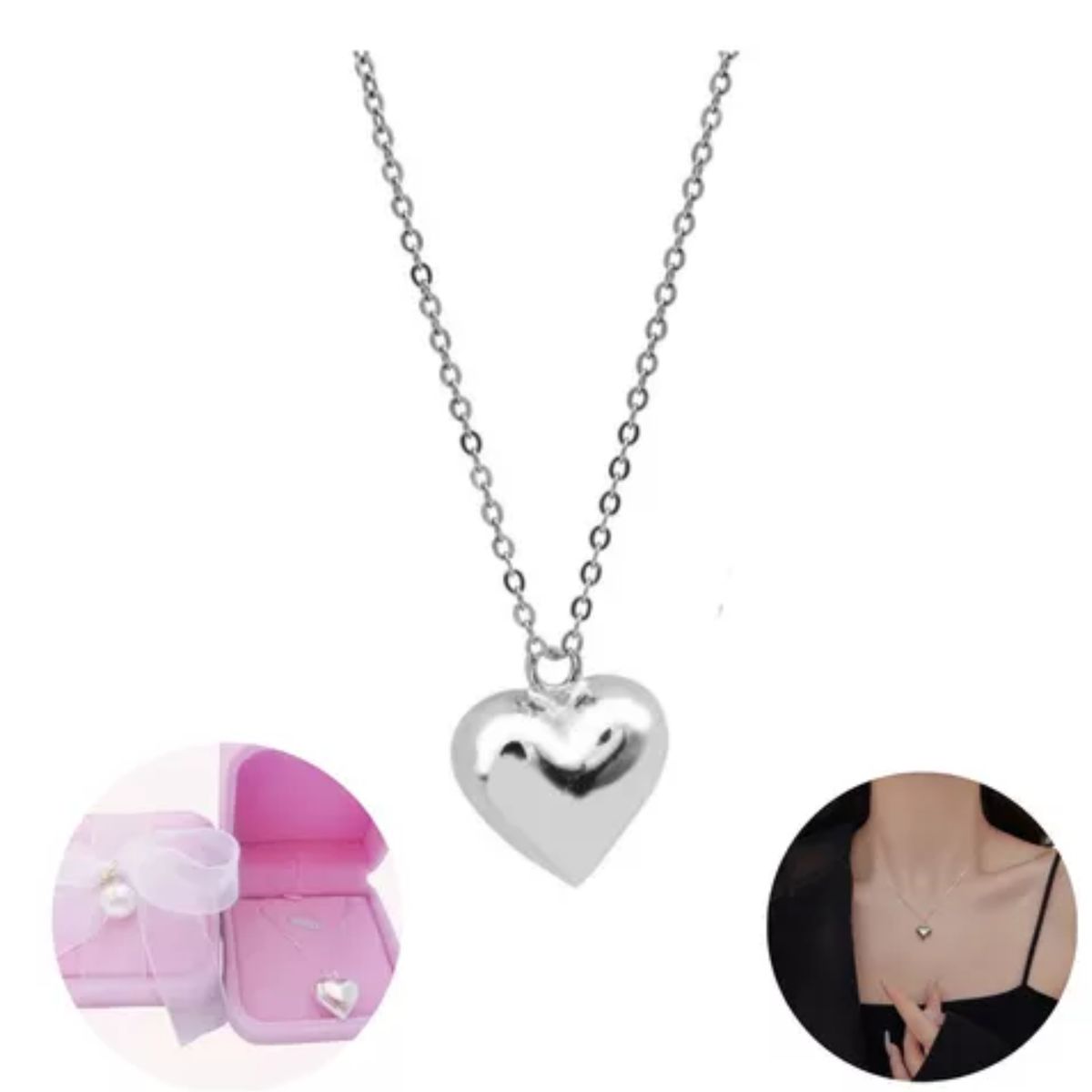 GENERICO - Collar Corazón Mujer Plata 925