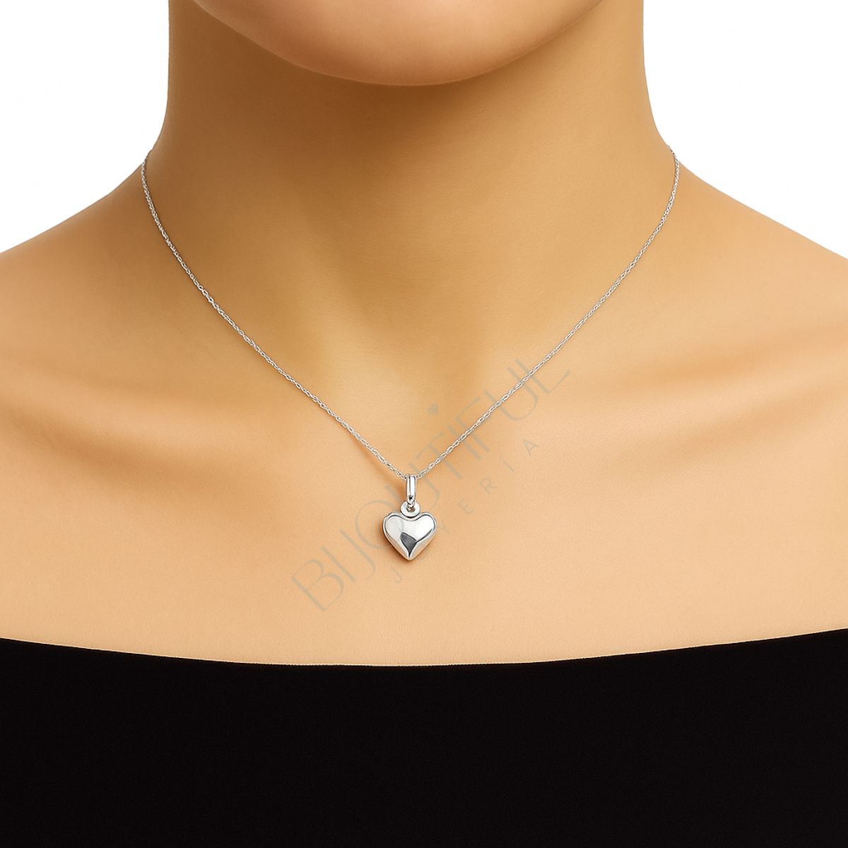 GENERICO - Collar Corazón Mujer Plata 925