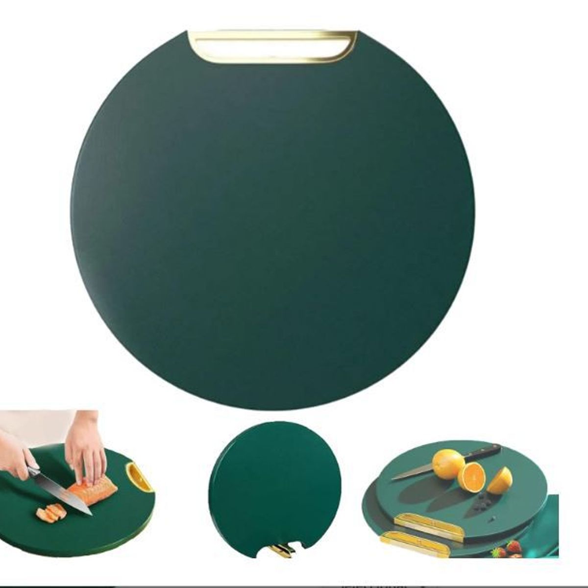 GENERICO - Tabla de picar circular giratorio de 360 °