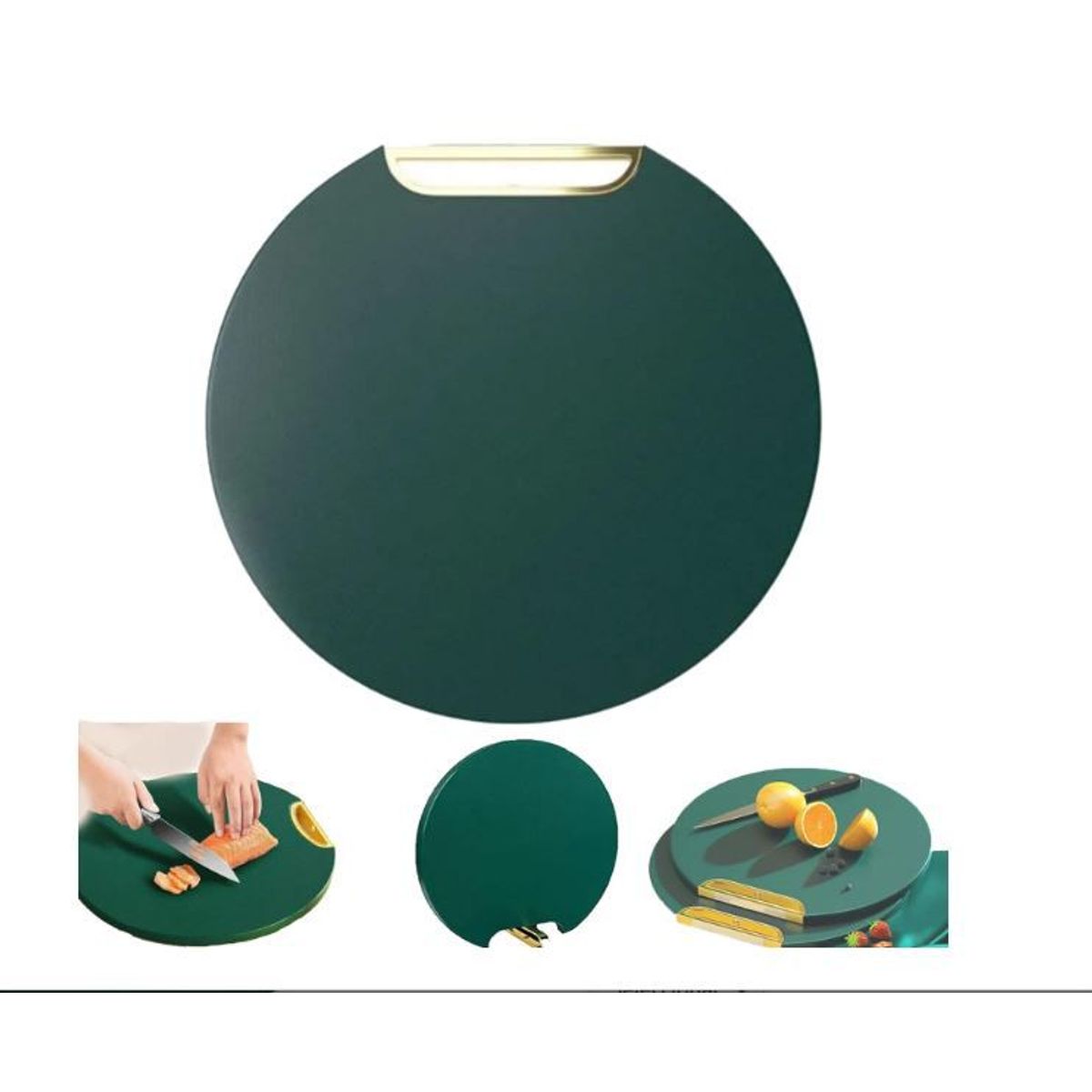 GENERICO - Tabla de picar circular giratorio de 360 °