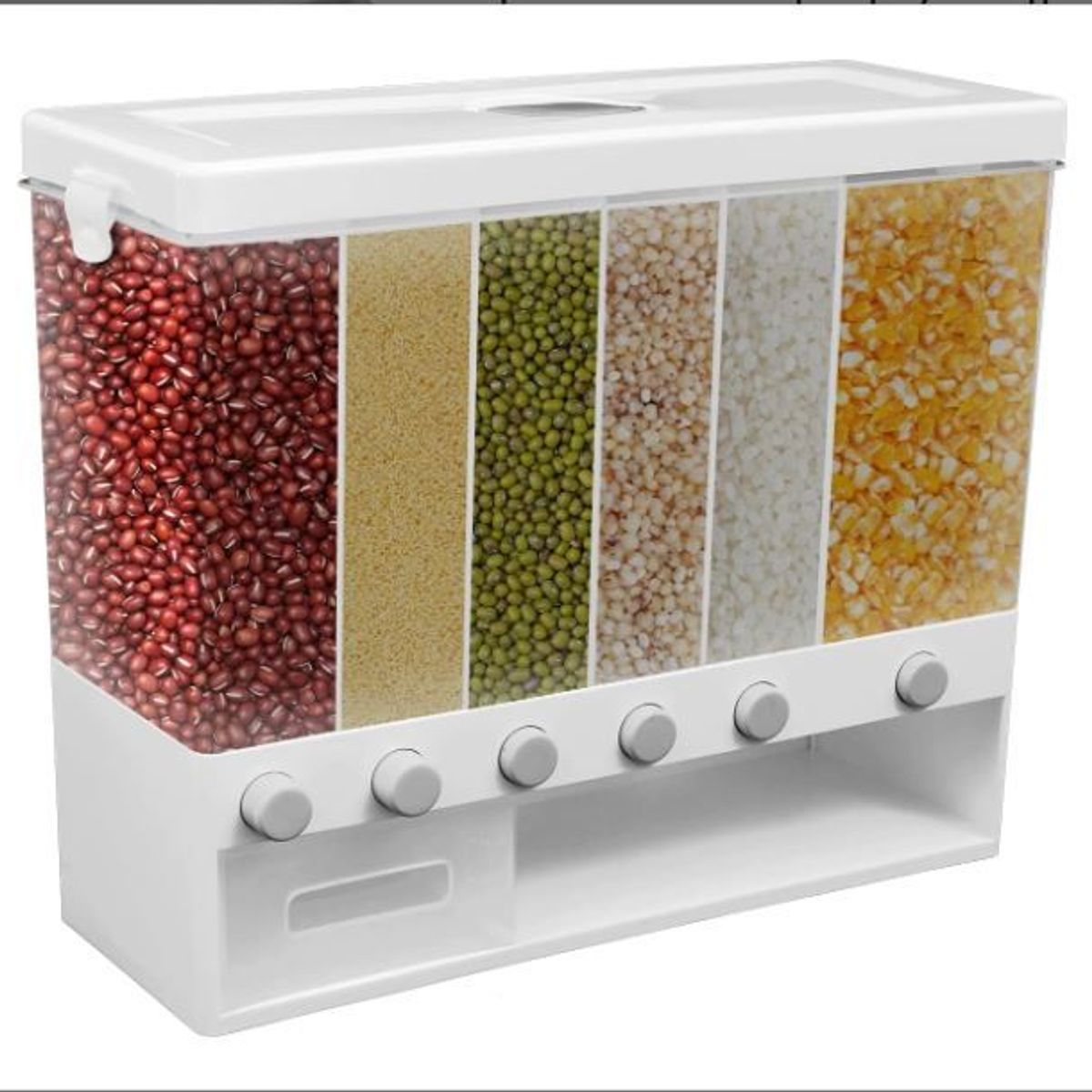 GENERICO - DISPENSADOR DE ARROZ MENESTRAS  CON 6 DIVISIONES