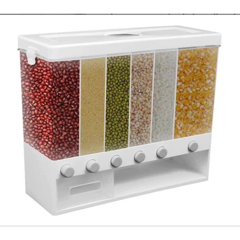 GENERICO - DISPENSADOR DE ARROZ MENESTRAS  CON 6 DIVISIONES