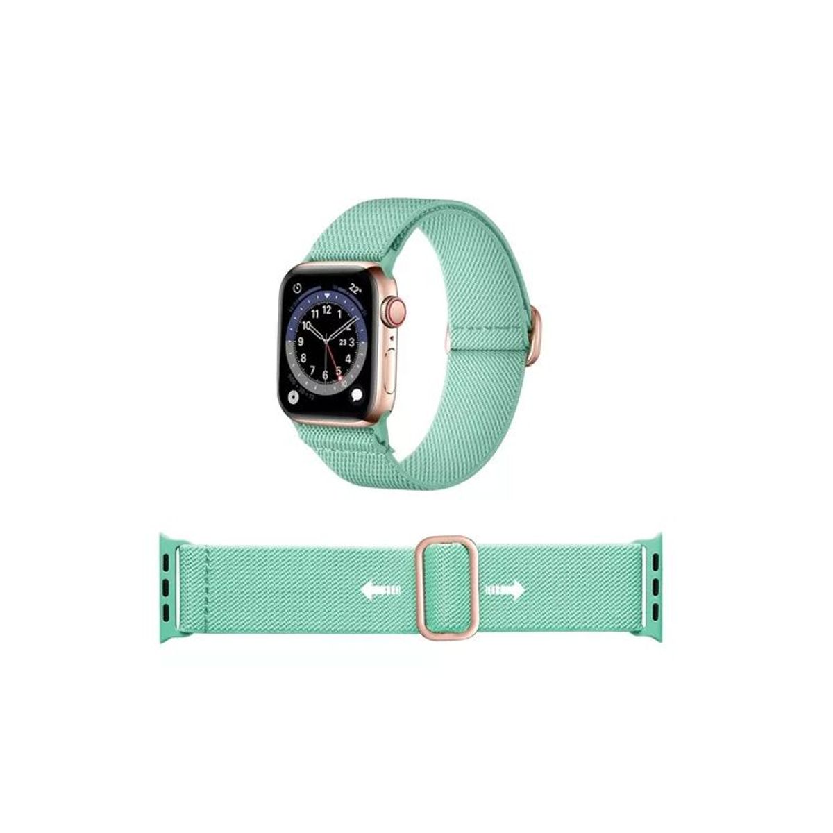 GENERICO - Correa Nylon Elastica para Apple Watch 42mm - Menta