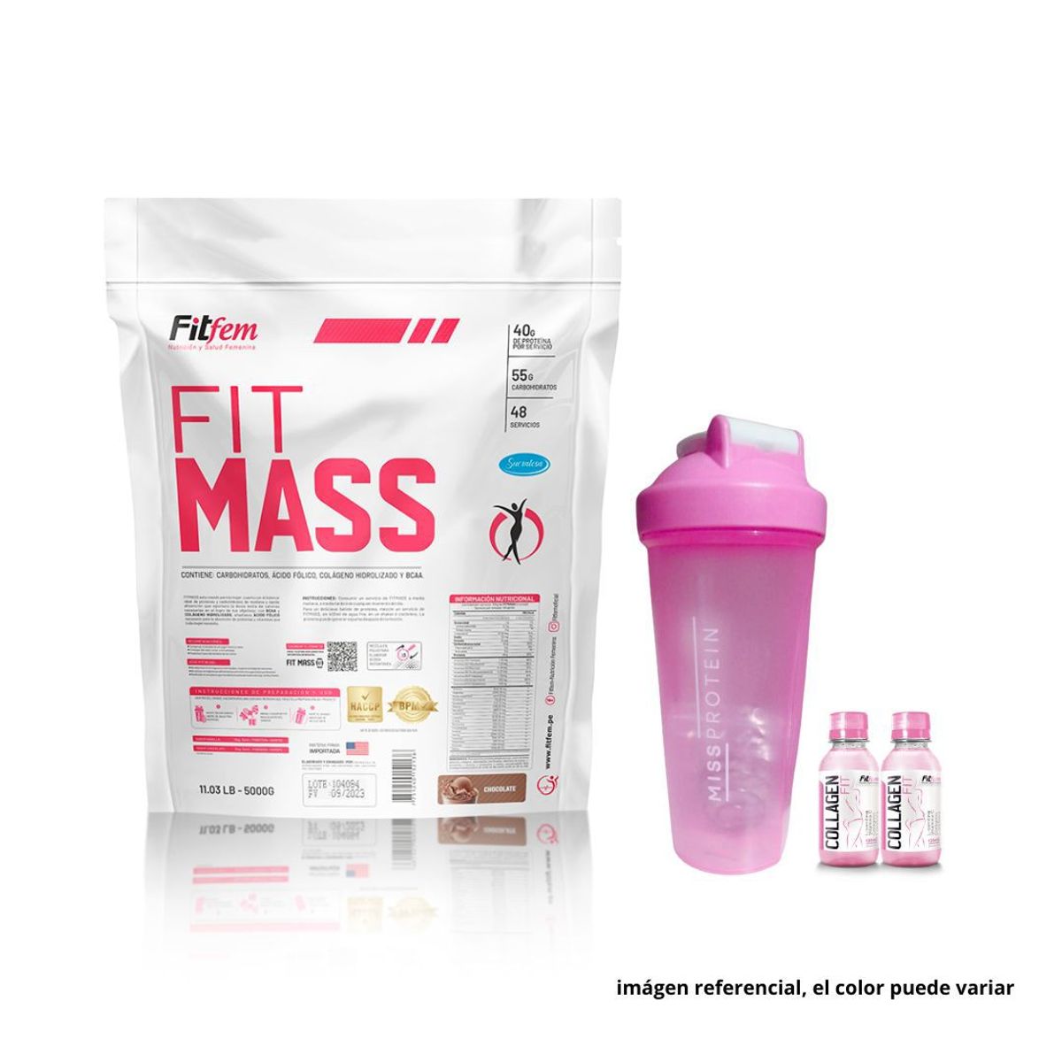 FITFEM - FITMASS 5KG VAINILLA  + SHAKER