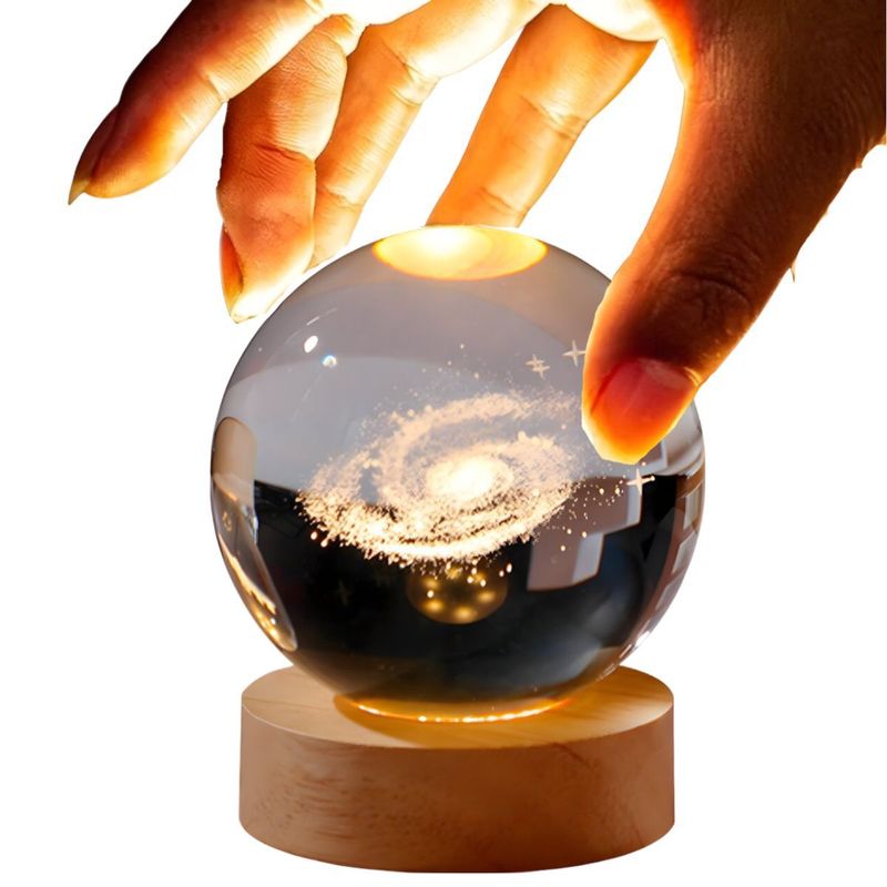 ELMEJORPRECIO - Esfera Con Diseño 3D Mini Lámpara De Luz Cálida Modelo Galaxia