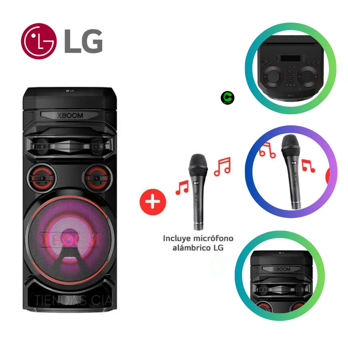 LG - Torre de Sonido LG XBOOM con Bluetooth y Karaoke RNC7