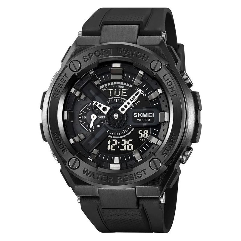 SKMEI - Reloj SKMEI Gears 2101 Hibrido Multifunción Horario Mundial - Negro