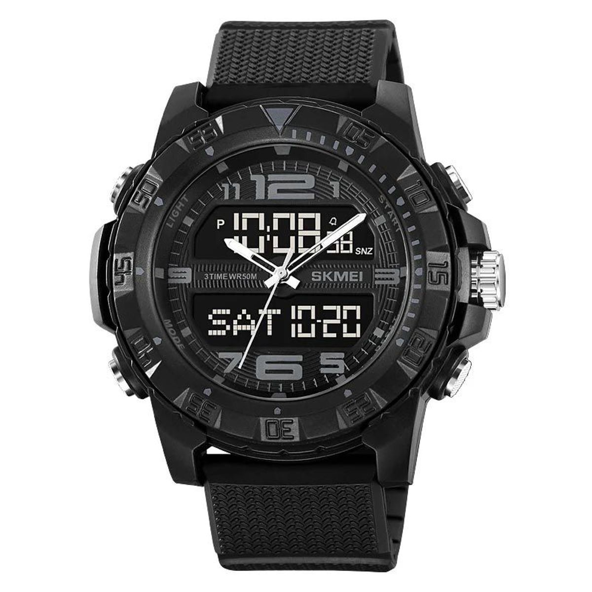 SKMEI - Reloj SKMEI Raptor 2162 Dual Multifunción 3 Horarios - Negro
