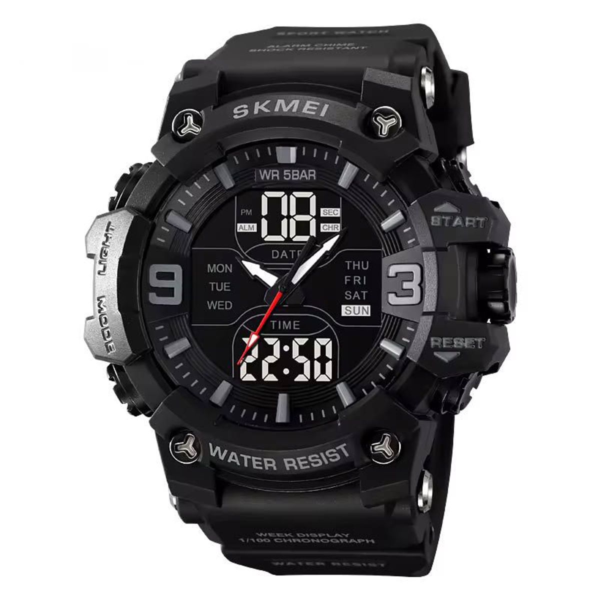 SKMEI - Reloj SKMEI Crusher 2222 Dual Fecha Multifunción Iluminación -Negro