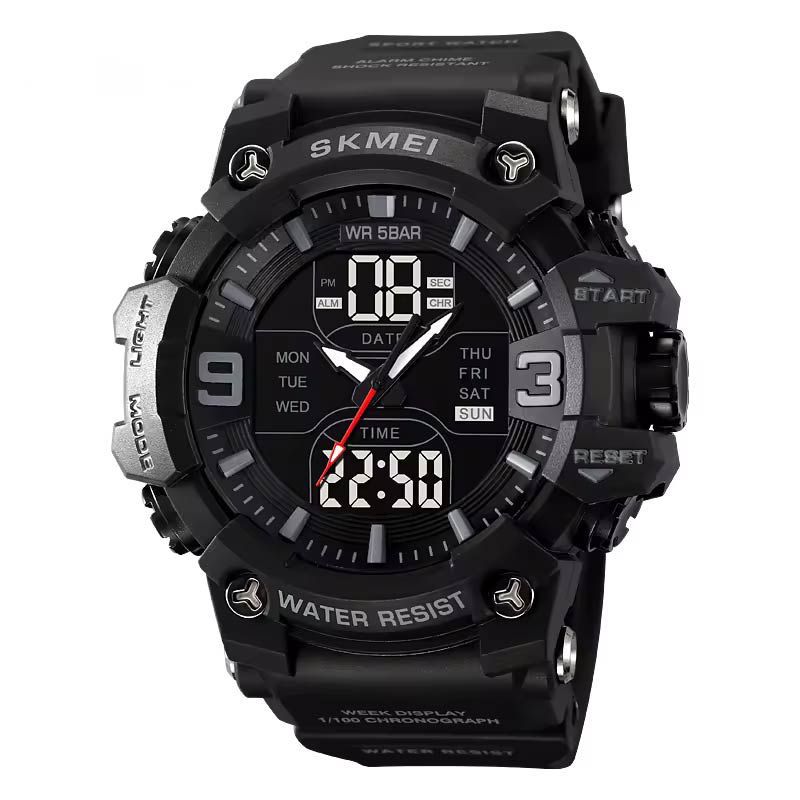 SKMEI - Reloj SKMEI Crusher 2222 Dual Fecha Multifunción Iluminación -Negro