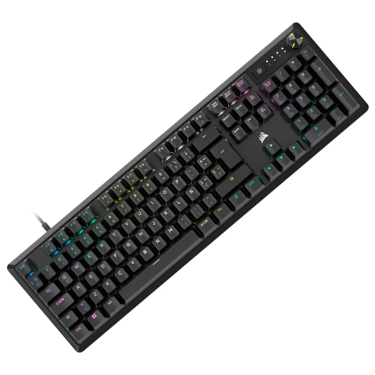 CORSAIR - Teclado Gamer Corsair K70RGB Core Mecanico Negro Español CH-910971E-SP