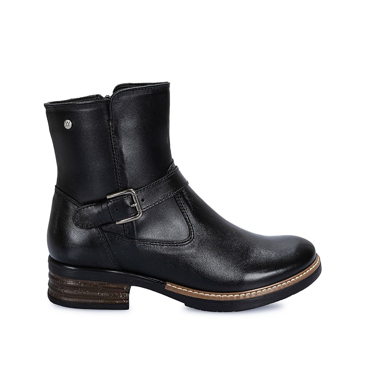 VIALE - Botin Jodhpur Casual RUSSO-2405 Negro Viale Cuero