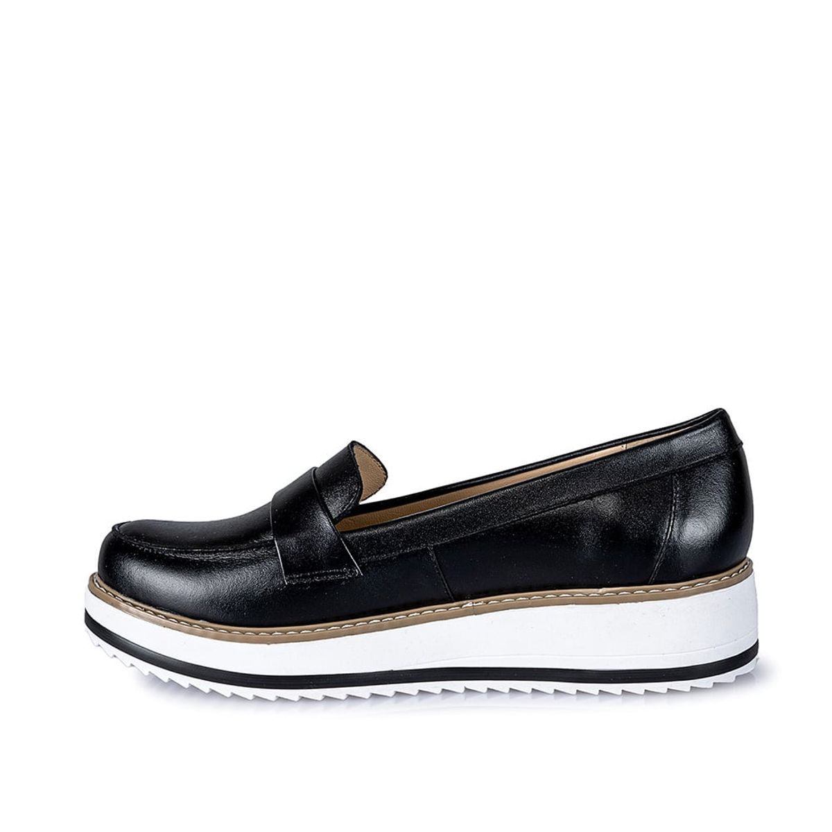 VIALE - Zapato Mocasín Casual TATI-2428 Negro Viale Cuero
