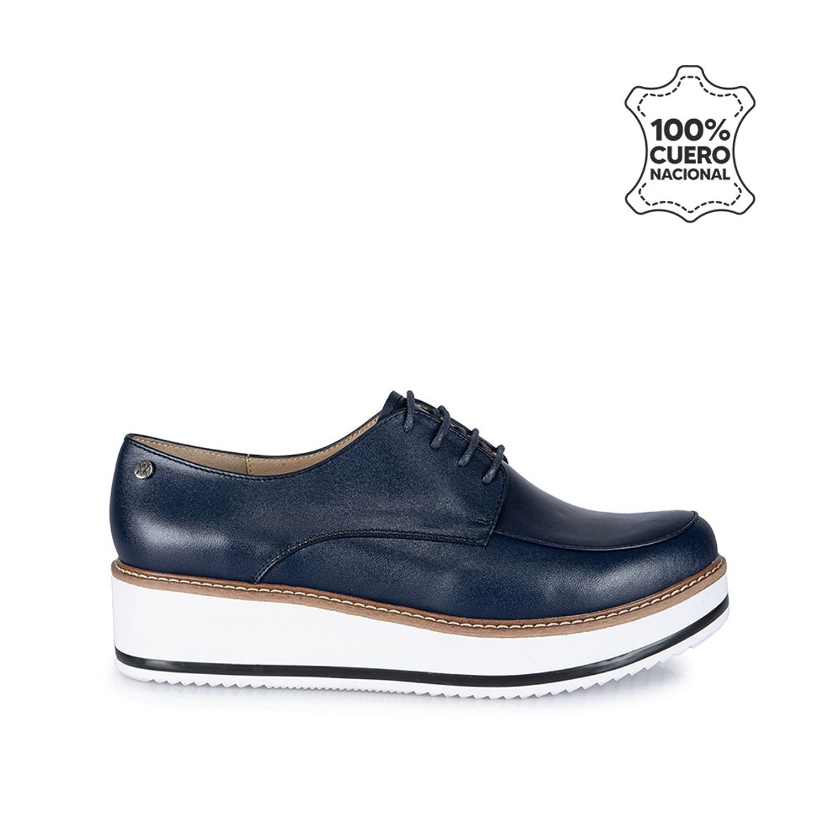 VIALE - Zapato Oxford Casual TATI-2430 Azul Viale Cuero