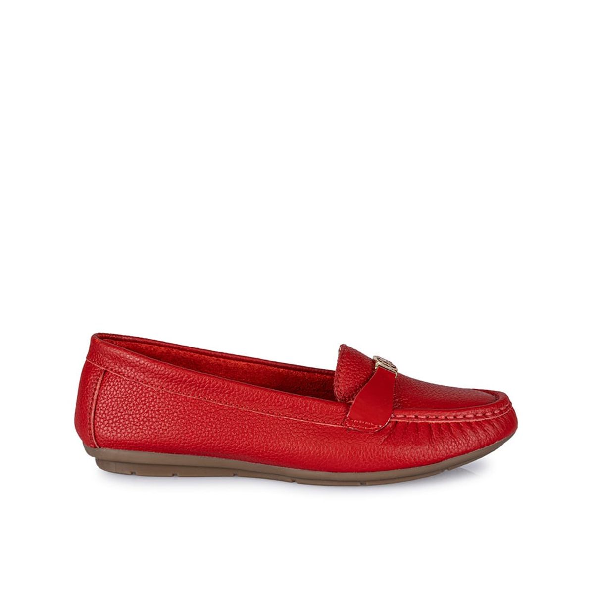 VIALE - Zapato Mocasín Casual CORE-2312 Rojo Viale Cuero