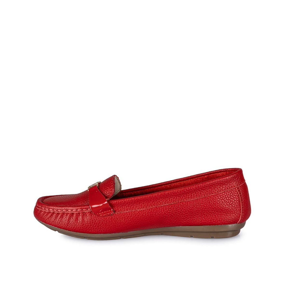 VIALE - Zapato Mocasín Casual CORE-2312 Rojo Viale Cuero