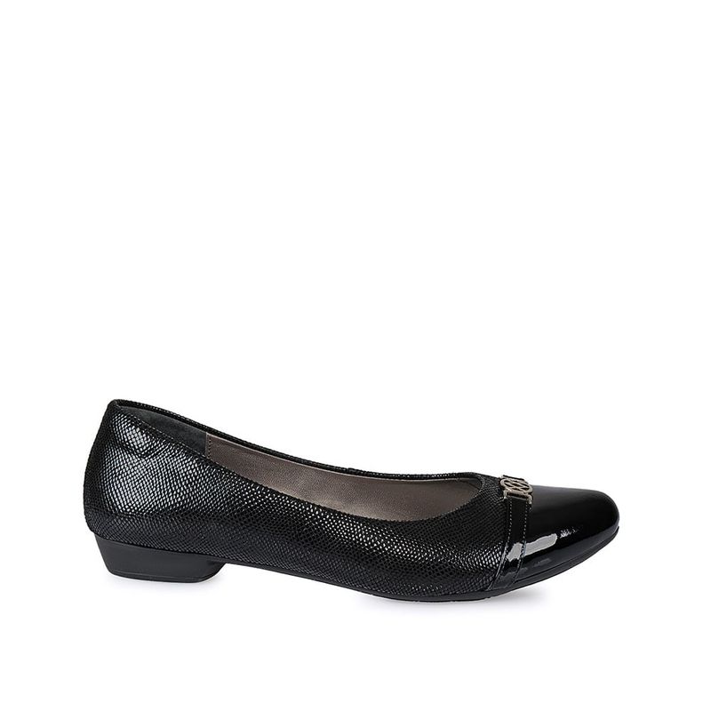 VIALE - Zapato Ballerina Casual ECO-2420 Negro Viale Cuero