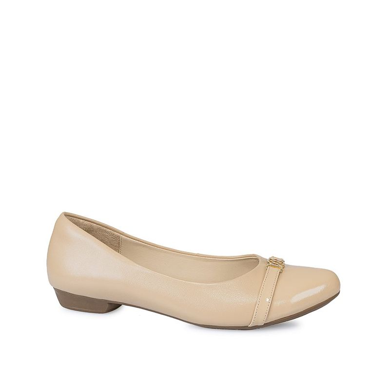 VIALE - Zapato Ballerina Casual ECO-2421 Beige Viale Cuero