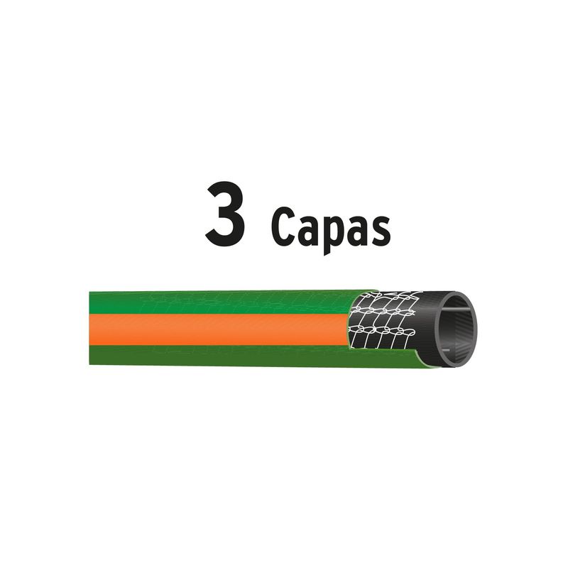 TRUPER - Metro de manguera 1" 3 capas en rollo de 50 m