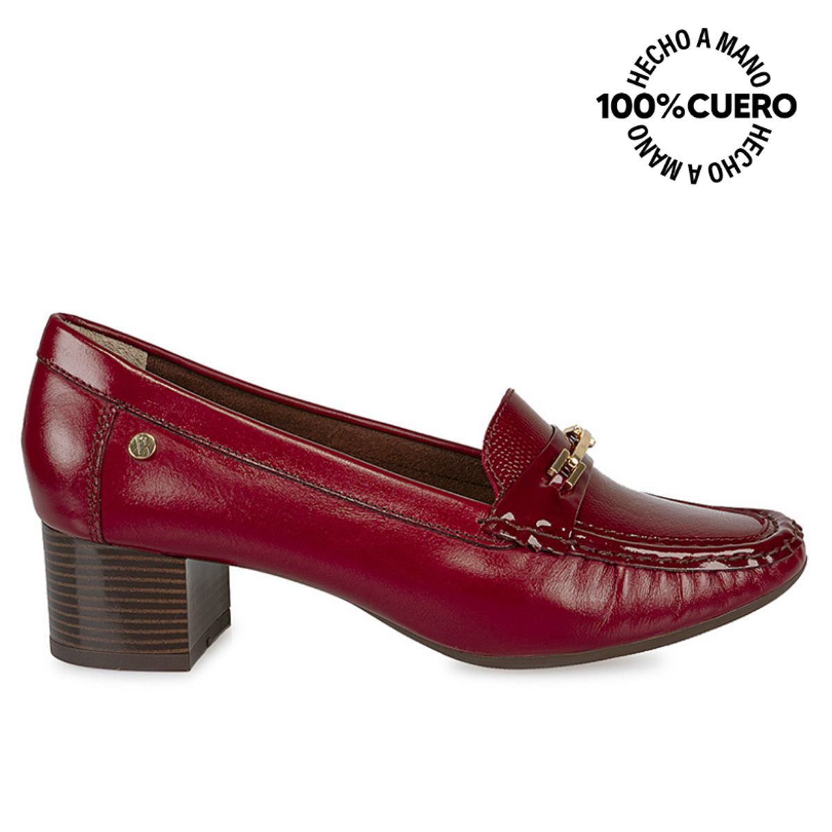 VIALE - Zapato Mocasín Casual DENI-2414 Vino Viale Cuero