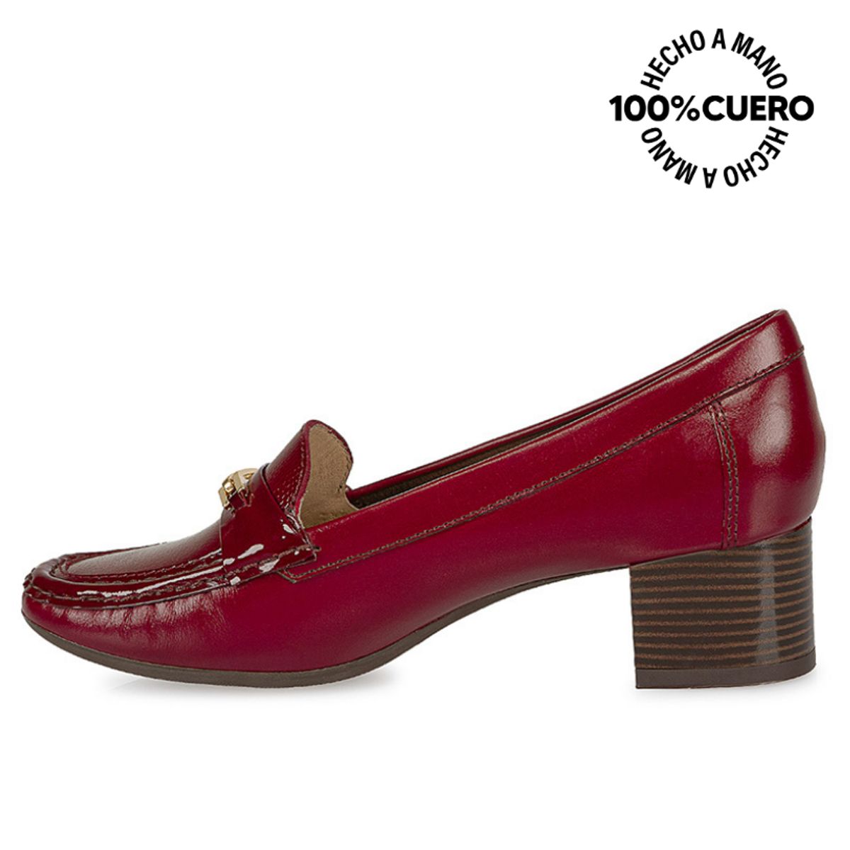VIALE - Zapato Mocasín Casual DENI-2414 Vino Viale Cuero