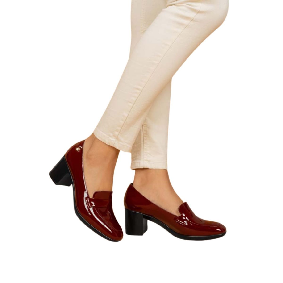 VIALE - Zapato Mocasín Casual DAYA-2416 Vino Viale Cuero