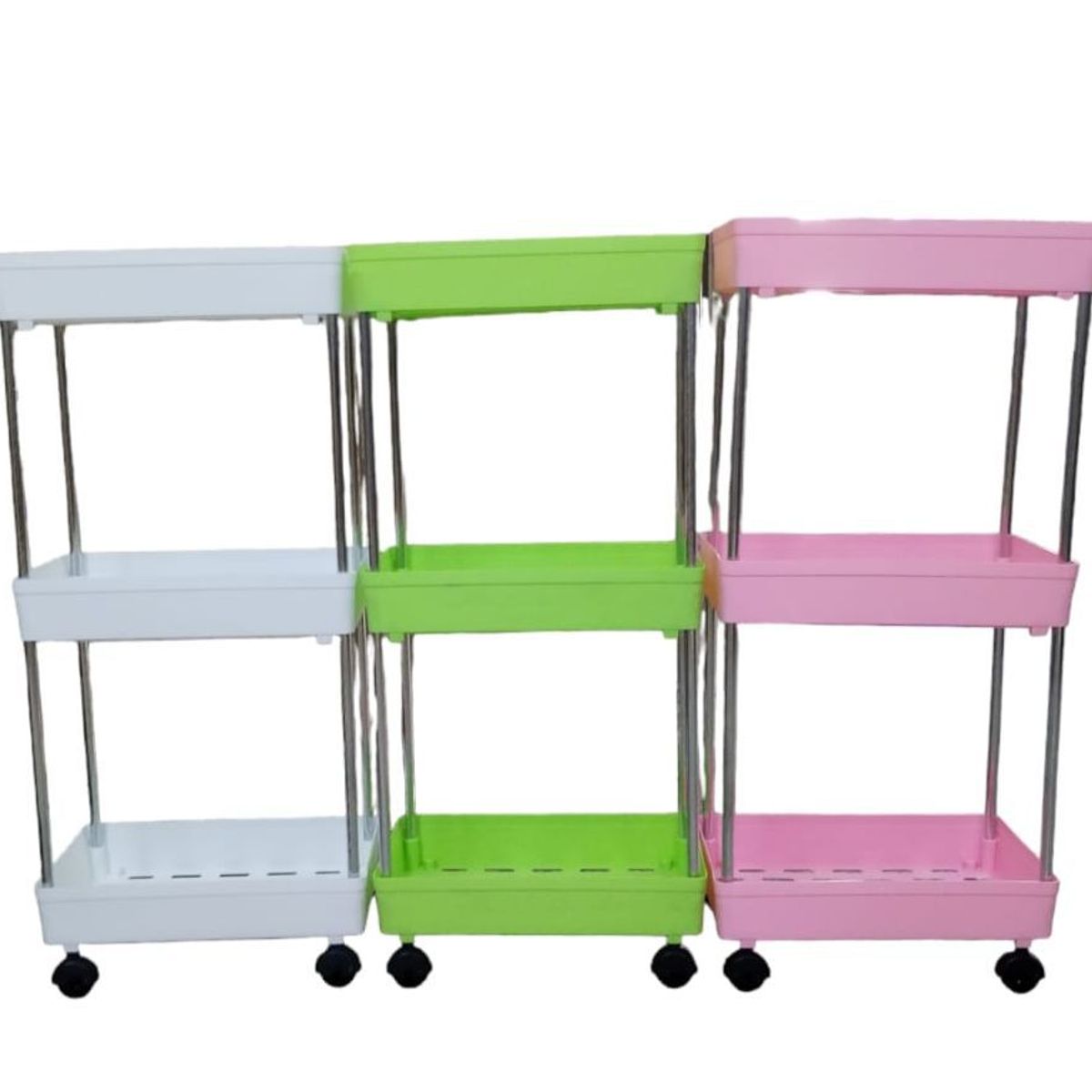 GENERICO - ORGANIZADOR MULTIFUNCIONAL GRANDES DE 3 PISOS CON RUEDAS