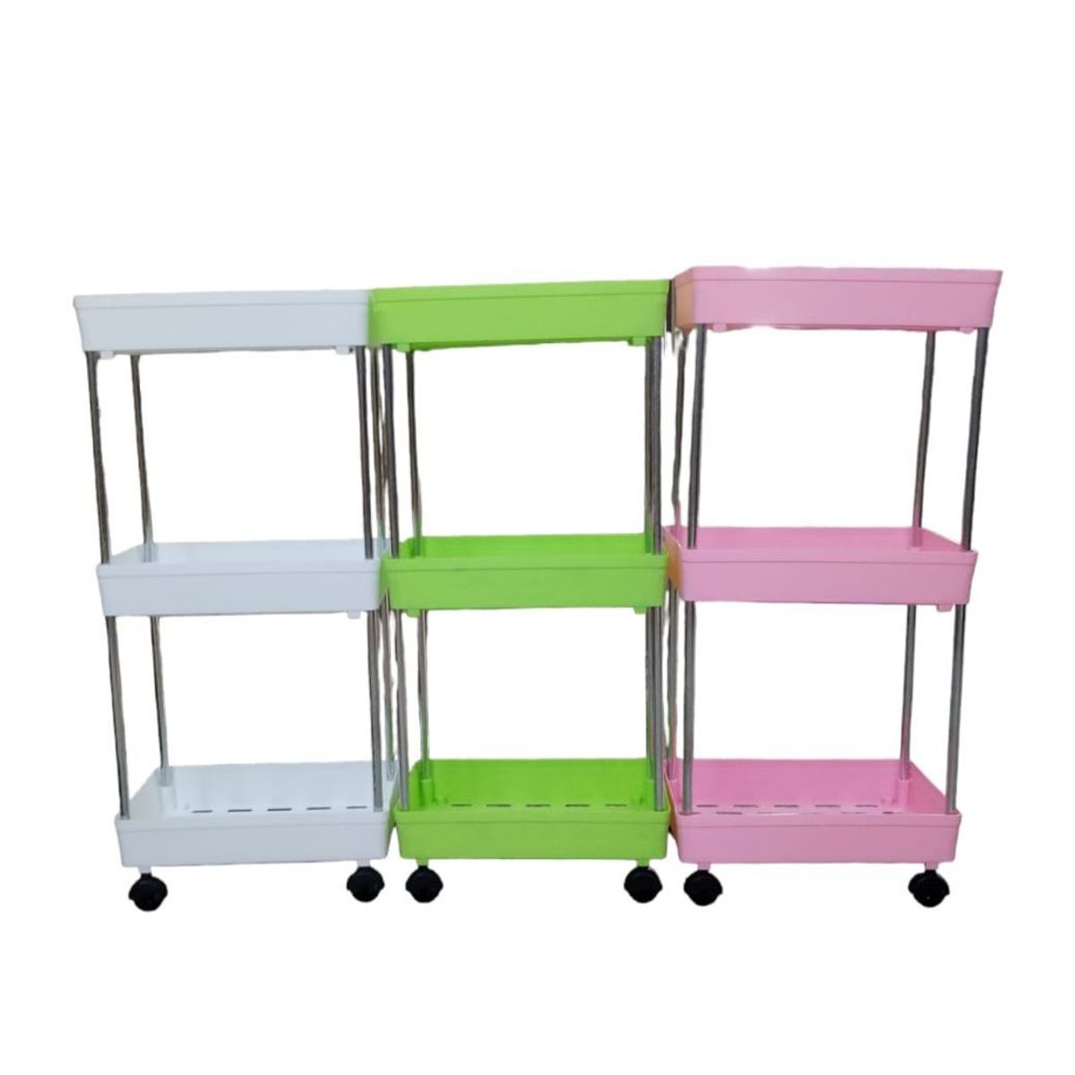 GENERICO - ORGANIZADOR MULTIFUNCIONAL GRANDES DE 3 PISOS CON RUEDAS