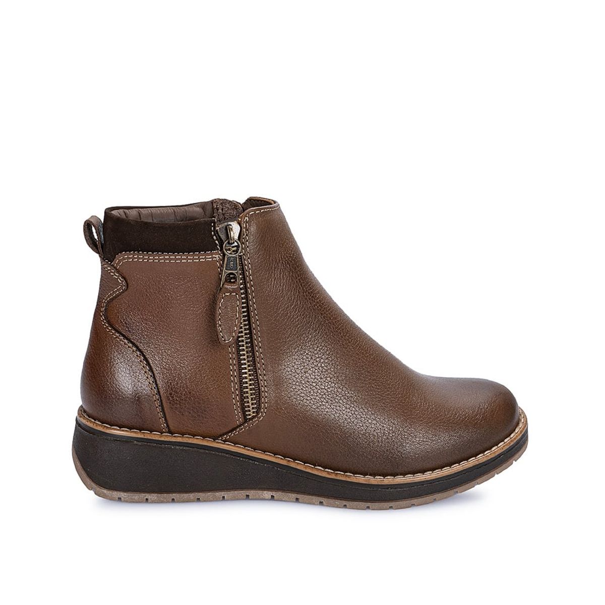 VIALE - Botin Jodhpur Casual RUSSO-2402 Nutria Viale Cuero