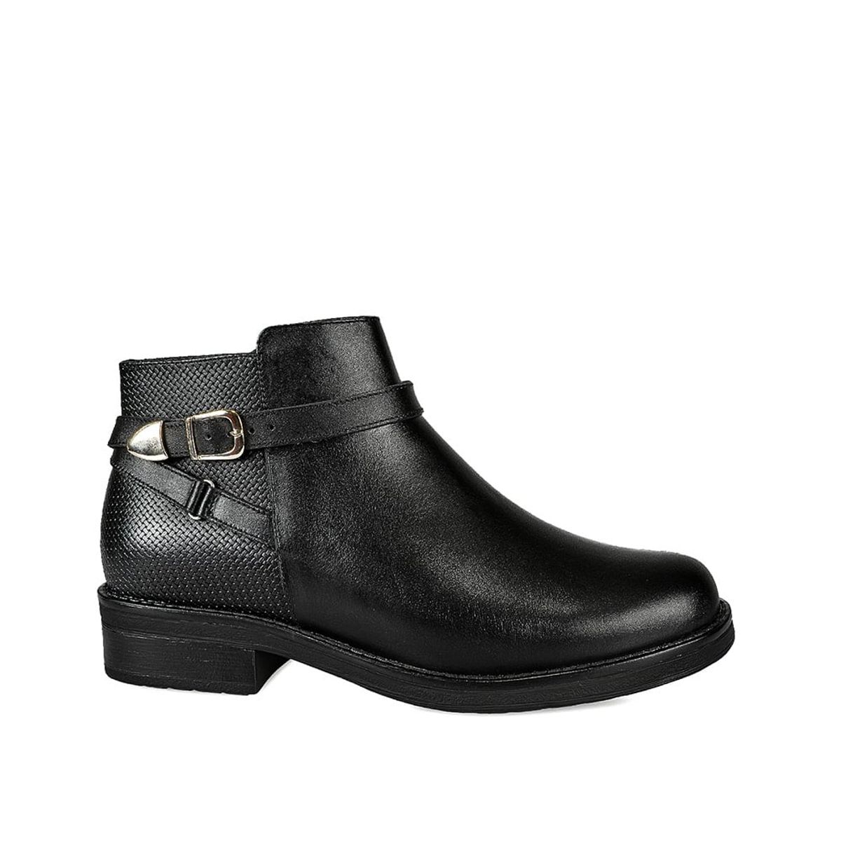 VIALE - Botin Jodhpur Casual Mujer Cuero Viale Negro