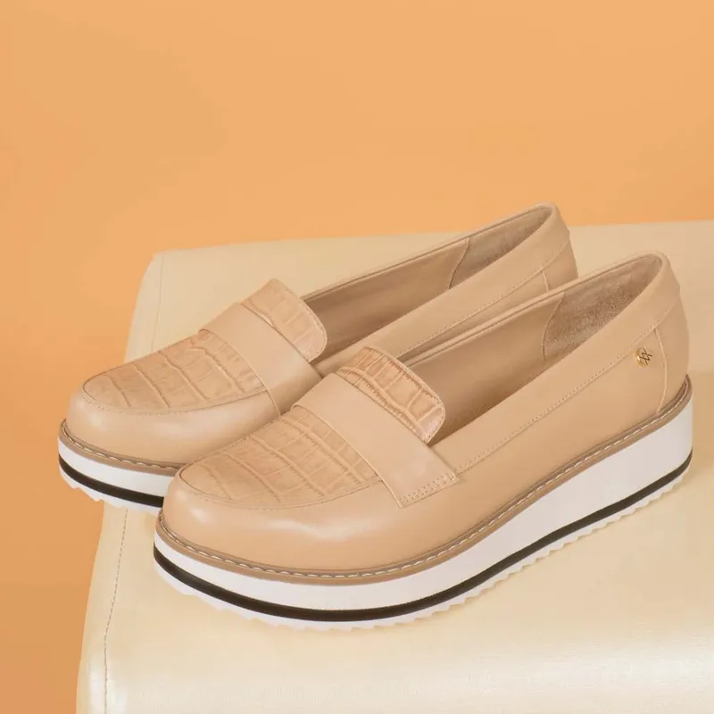 VIALE - Zapato Mocasín Casual TATI-2428 Pele Viale Cuero