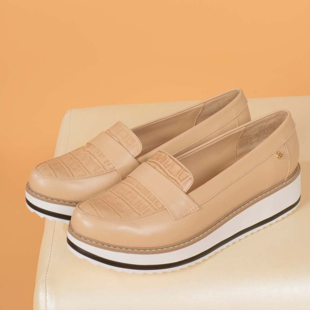VIALE - Zapato Mocasín Casual TATI-2428 Pele Viale Cuero