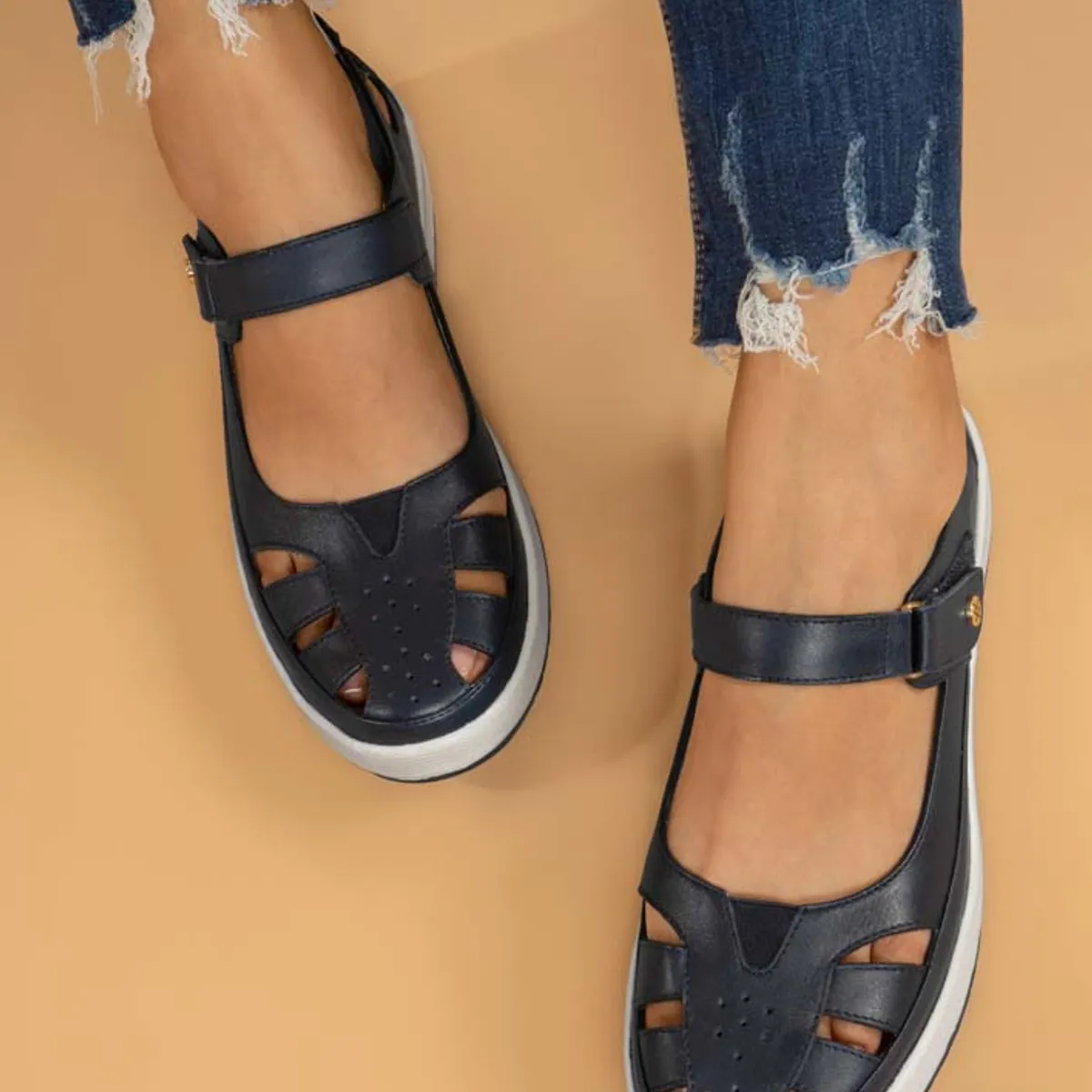 VIALE - Zapato Canasta Casual WIL-2420 Azul Viale Cuero