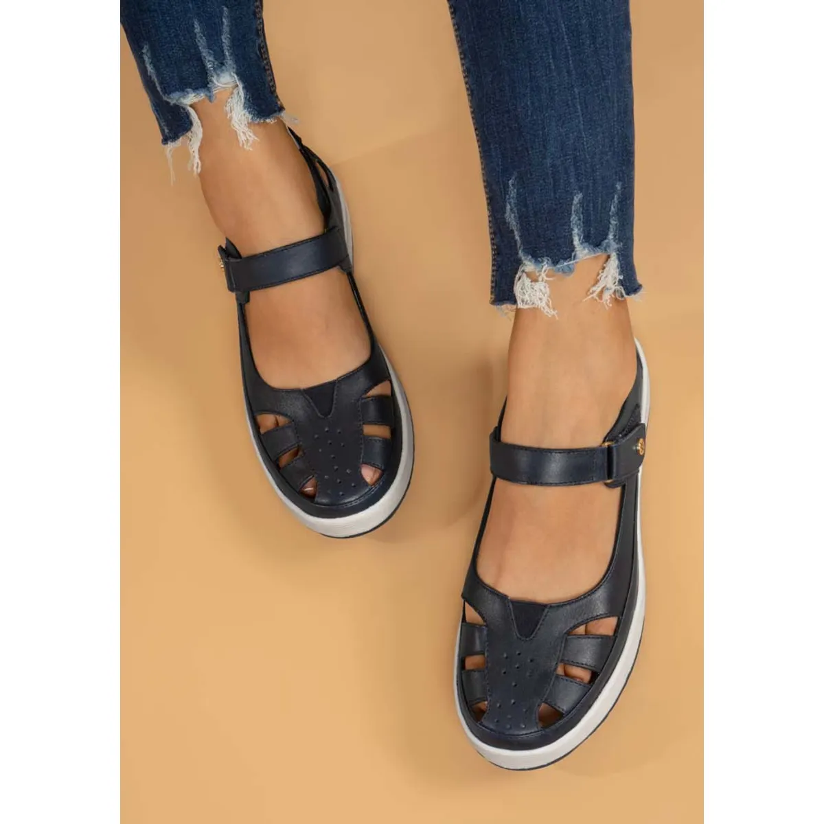 VIALE - Zapato Canasta Casual WIL-2420 Azul Viale Cuero