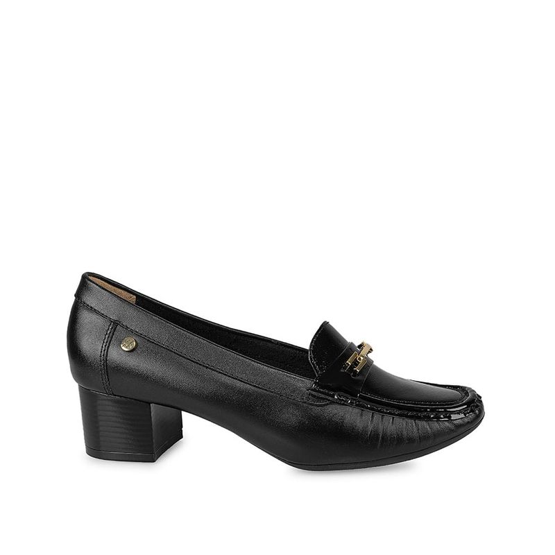 VIALE - Zapato Mocasín Casual DENI-2414 Negro Viale Cuero