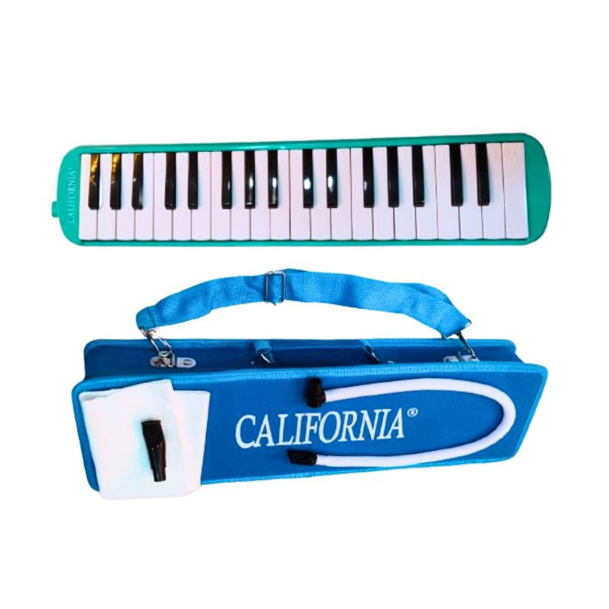 CALIFORNIA - Melodica de 37 teclas "CALIFORNIA" color Celeste