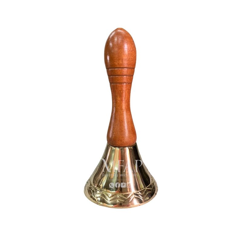 MFAP BRONCERIA Y ANTIGUEDADES - Campana con mango de madera N-4