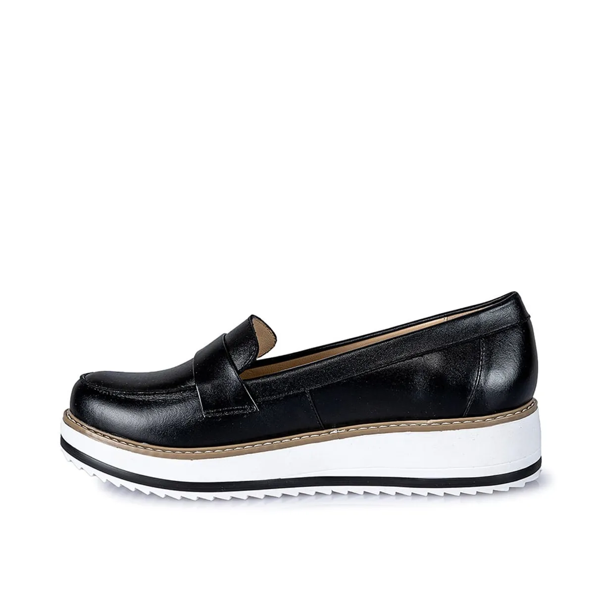 VIALE - Zapato Mocasín Casual TATI-2428 Negro Viale Cuero