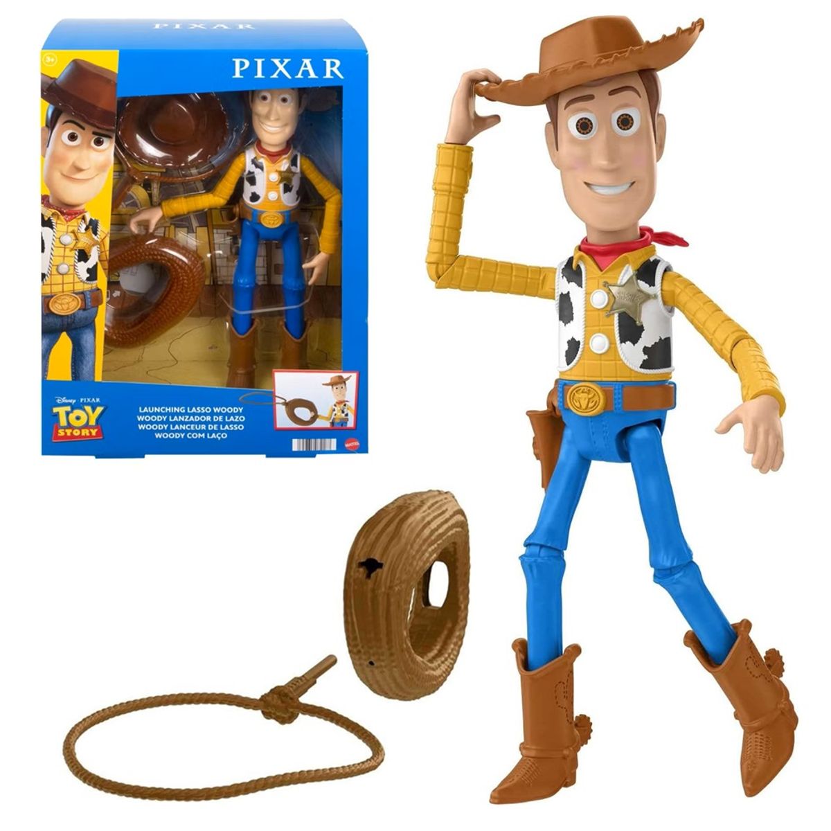 Toy Story - Toy Story Woody Lanzador de Lazo 30 cm