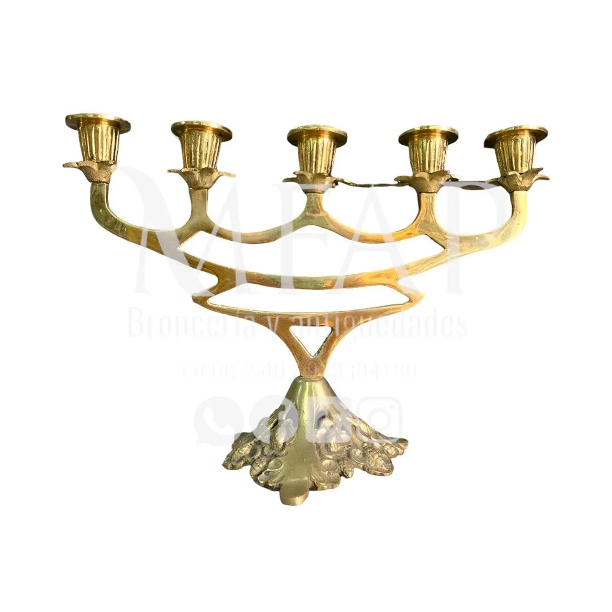 MFAP BRONCERIA Y ANTIGUEDADES - Candelabro de 5 velas en bronce